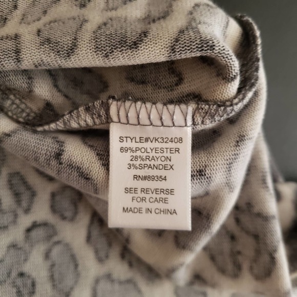 ADRIENNE VITTADINI leopard fleece pullover sweater 3X - Picture 9 of 9